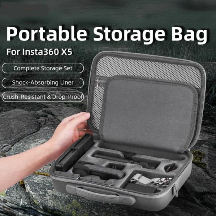 For Insta360 X5 Flymile All-in-One Storage Shoulder Bag Durable PU + Lycra Material Carrying Case, PU + Lycra – Bild 2