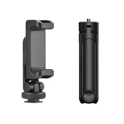Flymile Extendable Mini Tripod With 1/4-Inch Screw For Action Cameras, Phone Clip Set, Nut Adapter Set