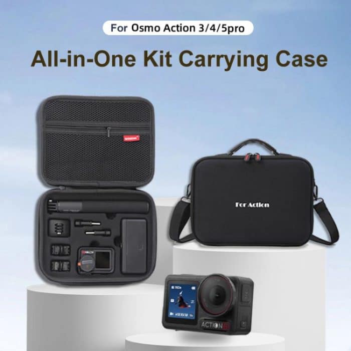 Carrying Case For DJI Action 5 Pro /Action 4 / Action 3 All-in-One Kit Durable Shoulder & Hand Carry Bag – Bild 2