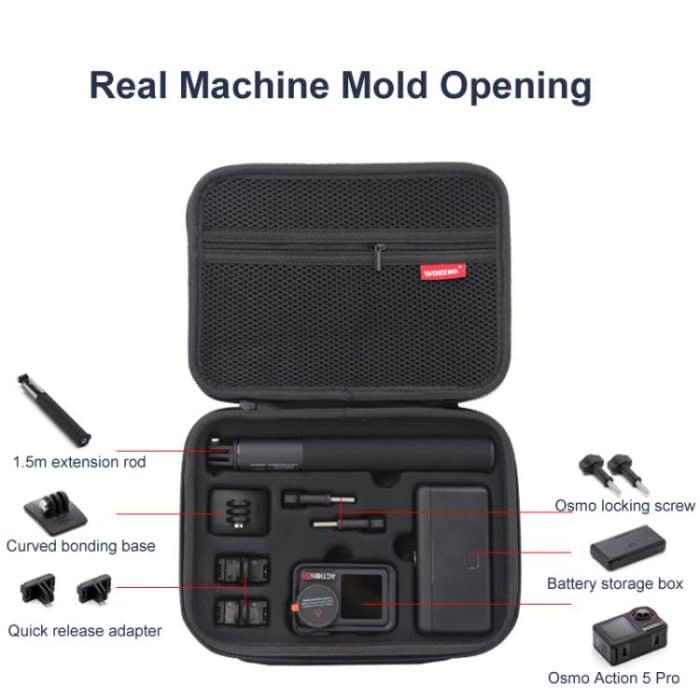 Carrying Case For DJI Action 5 Pro /Action 4 / Action 3 All-in-One Kit Durable Shoulder & Hand Carry Bag – Bild 5