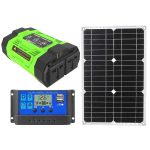 Gurxun Modified Wave Inverter With 18W Solar Panel + 30A Controller Dual Socket + 2 USB + 2 Type-C Ports, 300W Universal Socket 12V To 220V, 300W Universal Socket 12V To 110V, 300W EU Plug 12V To 220V, 300W US Plug 12V To 110V...