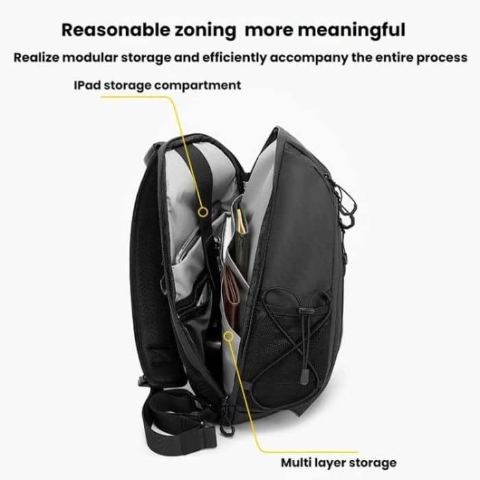 BANGE FW-232 Men Rreast Bag Large Capacity Outdoor Riding Backpack Shoulder Crossbody Bag, FW-232 – Bild 3