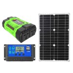 Gurxun 200W Modified Wave Inverter With 18W Solar Panel + 30A Controller Dual Socket + 2 USB + 2 Type-C Ports, Universal Socket 12V To 220V, Universal Socket 12V To 110V, EU Plug 12V To 220V, US Plug 12V To 110V, Brazil Plug 12V To 220V...
