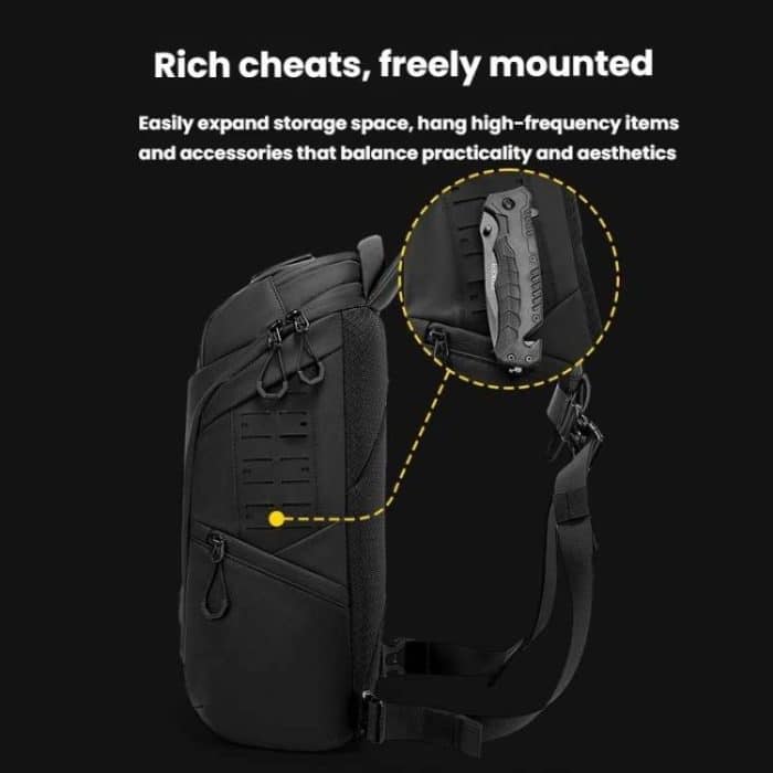 BANGE FW-227 Men Outdoor Cycling Breast Pack Crossbody Bag Large Capacity Hiking Backpack, FW-227 – Bild 9
