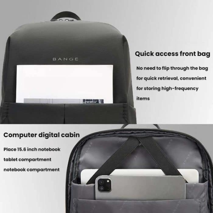 BANGE BG-3078 Business Commuting Large Capacity Backpack Computer Pack – Bild 7