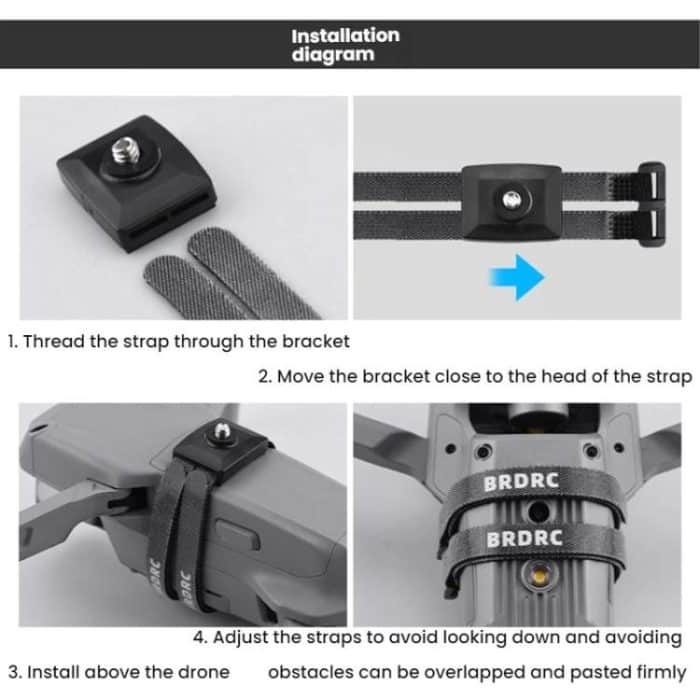 For DJI AIR3/MINI 4PRO BRDRC UAV Upload Bracket, Holder, Holder+Adapter – Bild 4