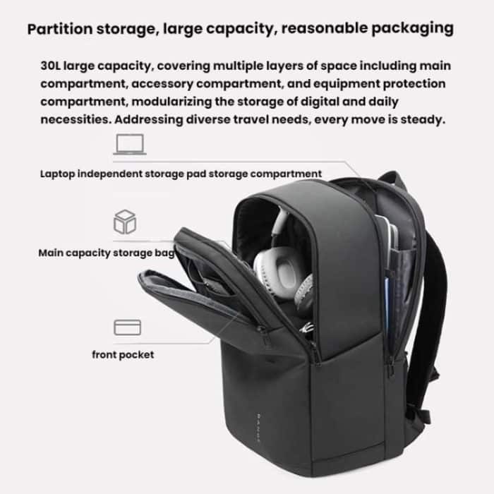 BANGE BG-3068 Men Light Business Commuting Computer Bag Student Schoolbag – Bild 7