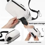 BANGE BG-7851 Men Crossbody Bag Multifunctional Lightweight Casual Commuting Chest Pack Small Shoulder Bag – Bild 5