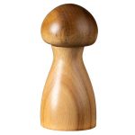 Mushroom Shaped Pepper Grinder Wooden Kitchen Grinding Tool, Single WIth Box, Double+Base