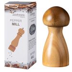 Mushroom Shaped Pepper Grinder Wooden Kitchen Grinding Tool, Single WIth Box, Double+Base – Bild 10