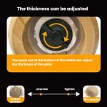 Mushroom Shaped Pepper Grinder Wooden Kitchen Grinding Tool, Single WIth Box, Double+Base – Bild 6