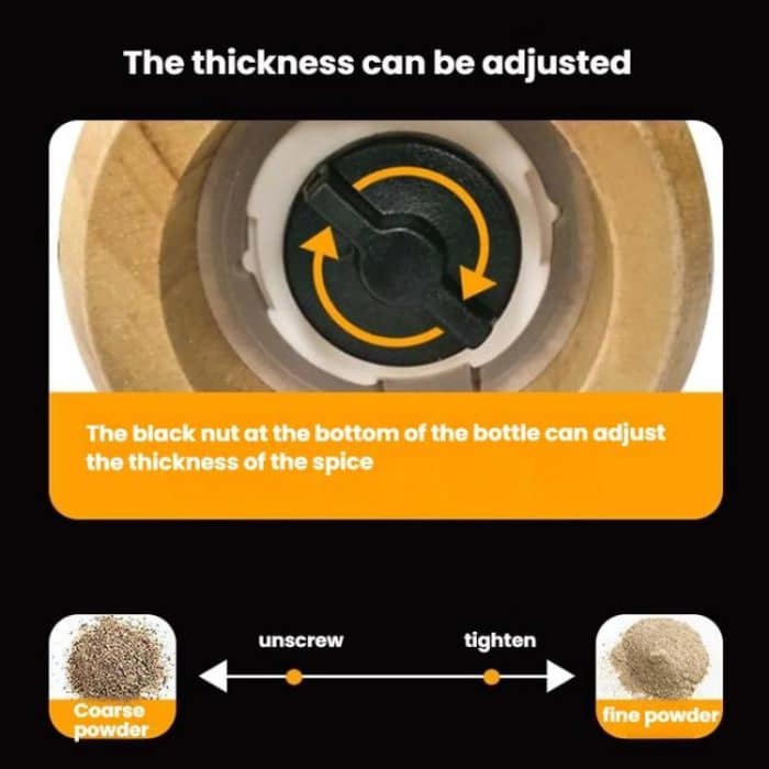 Mushroom Shaped Pepper Grinder Wooden Kitchen Grinding Tool, Single WIth Box, Double+Base – Bild 6