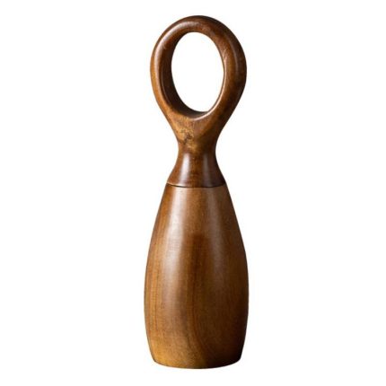 7 Inch Manual Acacia Wood Ceramic Core Grinder Multi Purpose Grinder, Single, Double+Base