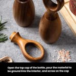 7 Inch Manual Acacia Wood Ceramic Core Grinder Multi Purpose Grinder, Single, Double+Base – Bild 4