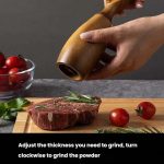 7 Inch Manual Acacia Wood Ceramic Core Grinder Multi Purpose Grinder, Single, Double+Base – Bild 5