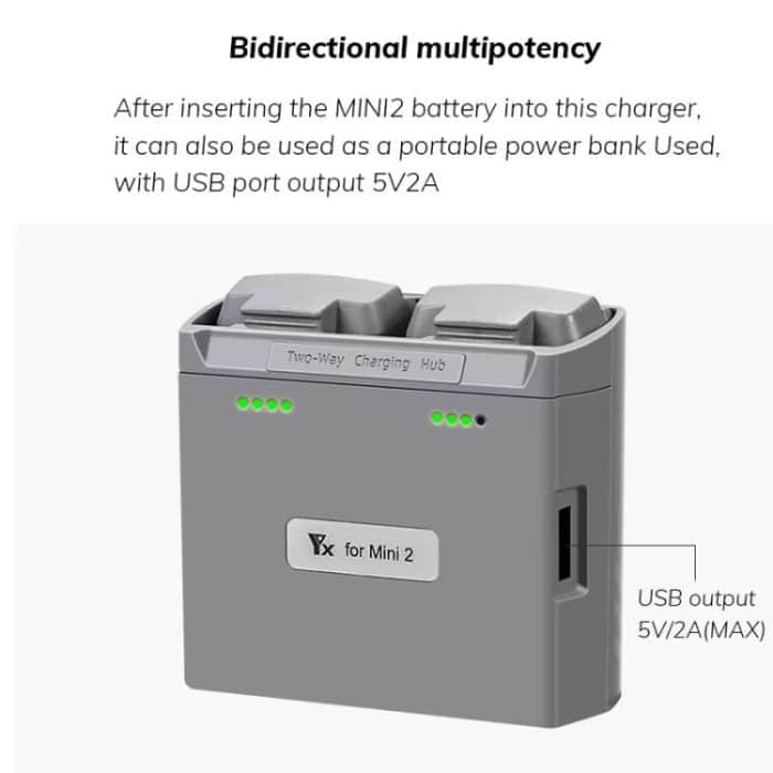 For DJI Mini 2 SE/Mini 2/Mini 4K YX Charger 2-way Battery Charging Hub, For DJI Mini 2 SE/Mini 2  Charging Hub – Bild 6