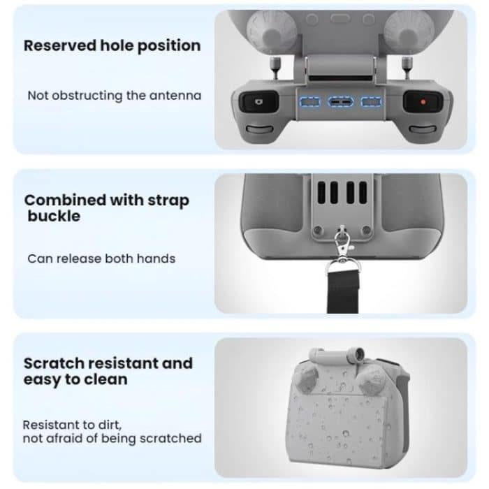 For DJI Mavic Air 2/Mavic 3 Pro BRDRC Remote Control Hood + Hanging Belt – Bild 5