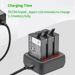 For DJI Osmo Action 4/Action 3 YX 3-Slot Battery Charger Hub Compact Charging Station, 5V 3A Tri-Slot Batteries Charger – Bild 3