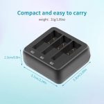 For DJI Osmo Action 4/Action 3 YX 3-Slot Battery Charger Hub Compact Charging Station, 5V 3A Tri-Slot Batteries Charger – Bild 6