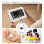 7-inch Digital Frame Calendar Day Clock With 3 Medication Alerts, 5 Custom Alarms, Multi-Language Support, US Plug White, US Plug Black, EU Plug White, EU Plug Black, AU Plug White, AU Plug Black, UK Plug White, UK Plug Black – Bild 5