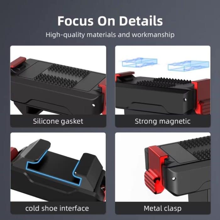 For DJI Osmo Action 5 Pro/Action 4/Action 3 Magnetic Quick Release Adapter with Cold Shoe Mount Base, Cold Shoe Mount – Bild 7