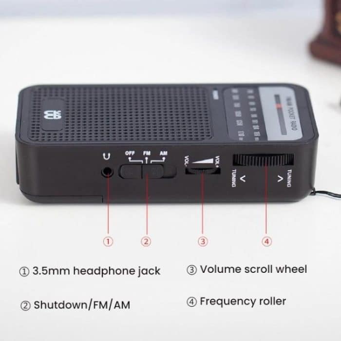 Portable Pointer AM/FM Full Channel Radio – Bild 4