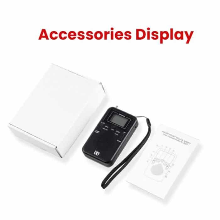 Portable FM/AM Clock-Controlled Stereo Pocket Radio Player, For EU, For US – Bild 13