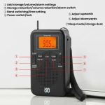 Portable FM/AM Clock-Controlled Stereo Pocket Radio Player, For EU, For US – Bild 7