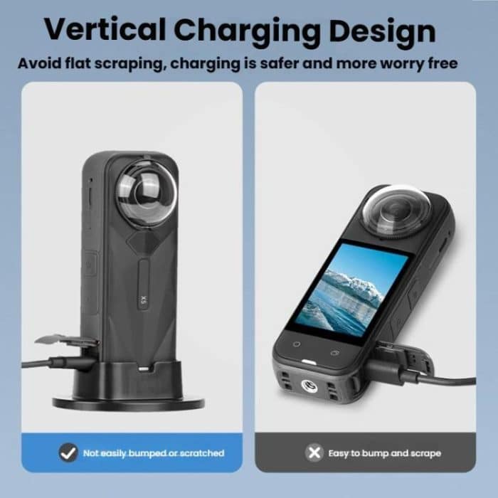 For Insta360 X5  Flymile Anti-Slip Base Plastic Desktop Stand Stable Camera Holder – Bild 4