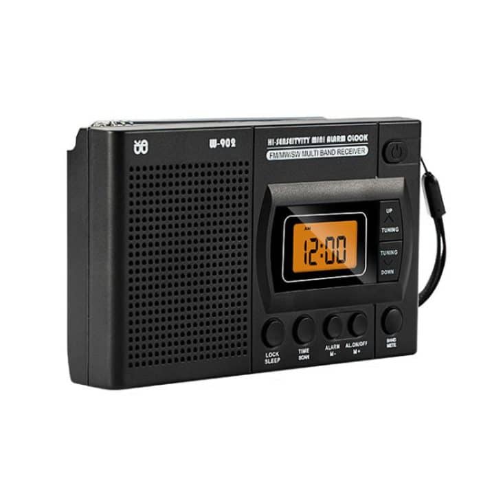 TBD0606171301A.jpg FM/AM/SW Full-Band Portable Clock LCD Clock Control Radio Player, For EU, For US – Bild 1