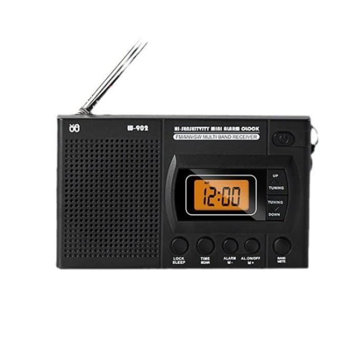 FM/AM/SW Full-Band Portable Clock LCD Clock Control Radio Player, For EU, For US – Bild 2