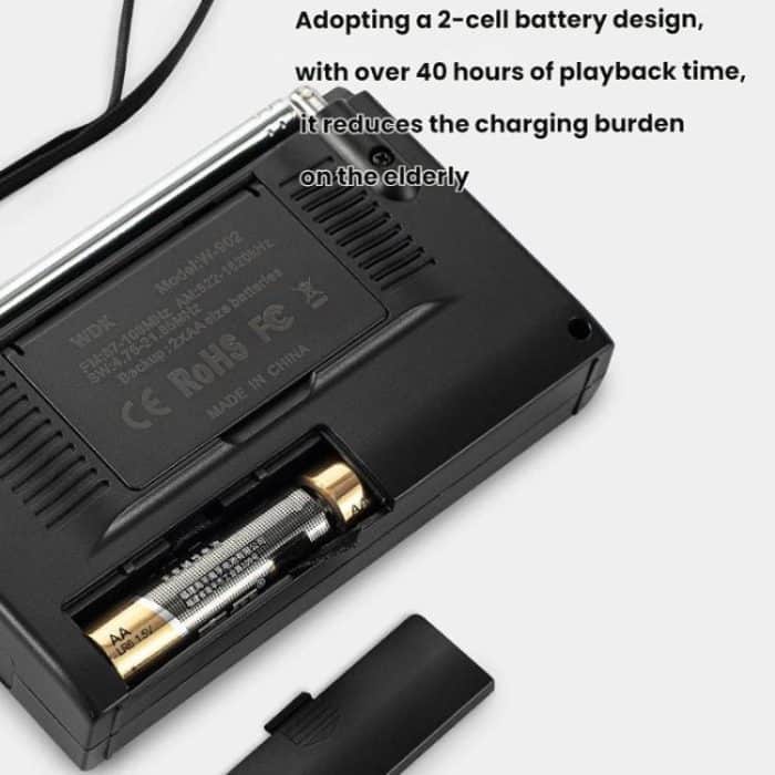 FM/AM/SW Full-Band Portable Clock LCD Clock Control Radio Player, For EU, For US – Bild 5