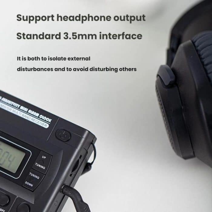 FM/AM/SW Full-Band Portable Clock LCD Clock Control Radio Player, For EU, For US – Bild 6