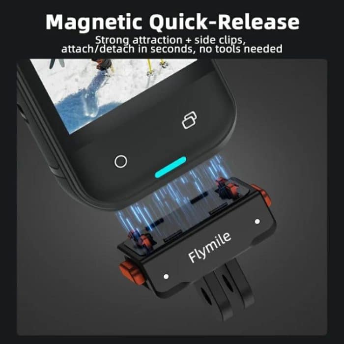 Flymile Plastic Magnetic Quick-Release Base For Insta360 Ace Pro 2/X5/X4/X3/X2/Ace Pro/Ace, 2-claw – Bild 3