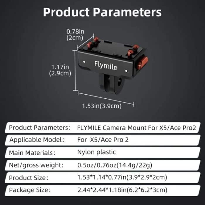 Flymile Plastic Magnetic Quick-Release Base For Insta360 Ace Pro 2/X5/X4/X3/X2/Ace Pro/Ace, 2-claw – Bild 8