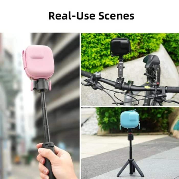 Flymile PU Mini Camera Case with Carabiner For Caged DJI Action 3/4/5 Pro/Insta360 Ace Pro 2/1/GoPro – Bild 7