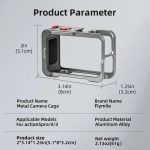 For DJI Osmo Action 5 Pro/4/3 Flymile Metal Protective Cage with Cold Shoe Mount – Bild 12