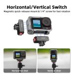 For DJI Osmo Action 5 Pro/4/3 Flymile Metal Protective Cage with Cold Shoe Mount – Bild 3