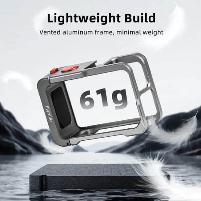 For DJI Osmo Action 5 Pro/4/3 Flymile Metal Protective Cage with Cold Shoe Mount – Bild 4