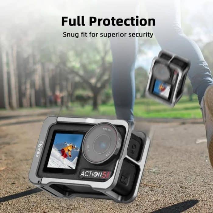 For DJI Osmo Action 5 Pro/4/3 Flymile Metal Protective Cage with Cold Shoe Mount – Bild 7