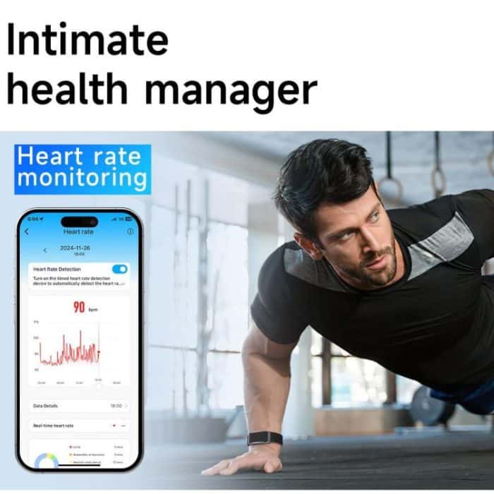 Dual PD Real-Time Heart Rate Blood Oxygen Real-Time Sleep Exercise Health Bracelet – Bild 12