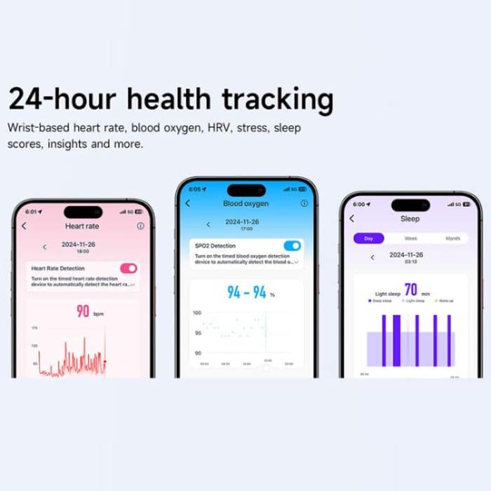 Dual PD Real-Time Heart Rate Blood Oxygen Real-Time Sleep Exercise Health Bracelet – Bild 3