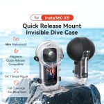 Für Insta360 X5 AMagisn 60m/196ft Tauchen Fall Quick-Release Voll Unsichtbare Wasserdichte Unterwasser Gehäuse – Bild 2