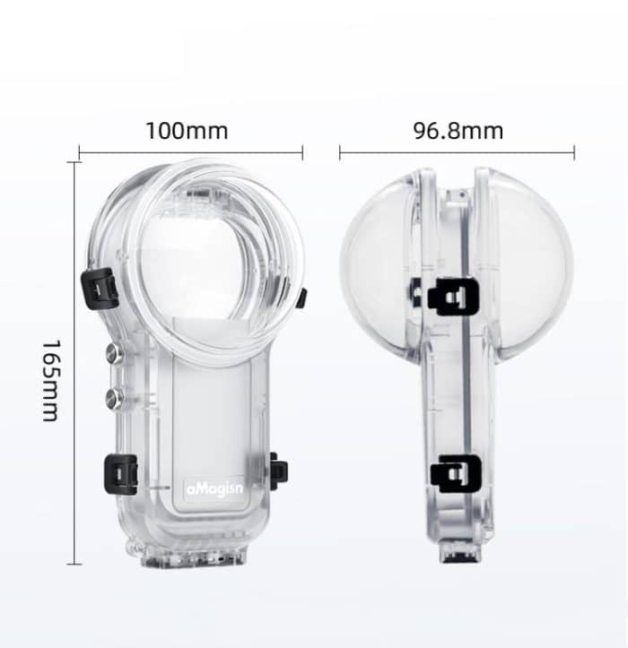 Für Insta360 X5 AMagisn 60m/196ft Tauchen Fall Quick-Release Voll Unsichtbare Wasserdichte Unterwasser Gehäuse – Bild 11