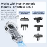 Für Insta360 X5 AMagisn 60m/196ft Tauchen Fall Quick-Release Voll Unsichtbare Wasserdichte Unterwasser Gehäuse – Bild 4