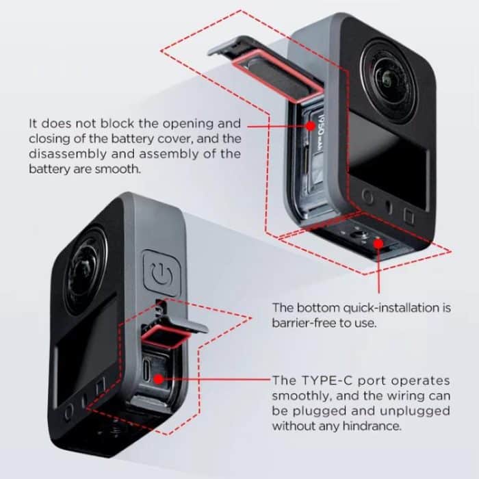For DJI Osmo 360 CYNOVA Silicone Case Anti-Scratch Shockproof Full Body Protective Cover – Bild 4