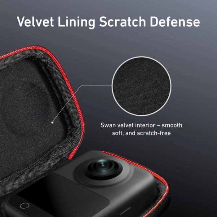 PU Carrying Case for DJI Osmo 360 Camera Protective Pouch with Carabiner Clip, TELESIN Full-Coverage, TELESIN Open Bottom – Bild 6