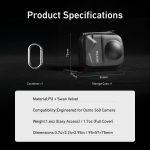 PU Carrying Case for DJI Osmo 360 Camera Protective Pouch with Carabiner Clip, TELESIN Full-Coverage, TELESIN Open Bottom – Bild 9