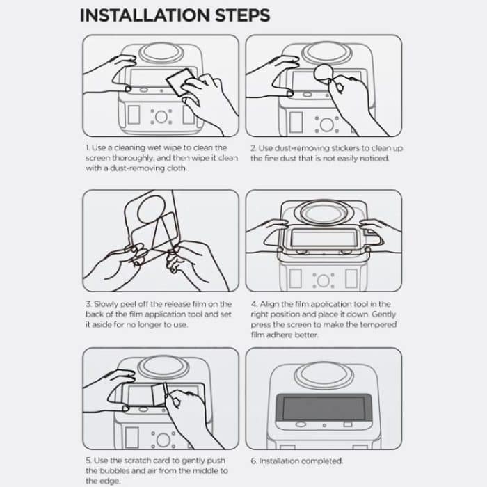 Für DJI Osmo 360 CYNOVA Displayschutzfolie aus gehärtetem Glas, automatisch ausgerichteter Installationsrahmen – Bild 9