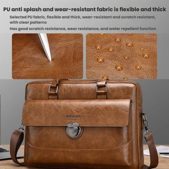 WEIXIER T616 Men Commuter Briefcase Large Capacity Document Laptop Bag – Bild 4